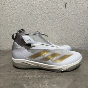 Adidas Adizero Impact Turf Baseball Cleats Gold White (IF8497) Men's Size 10